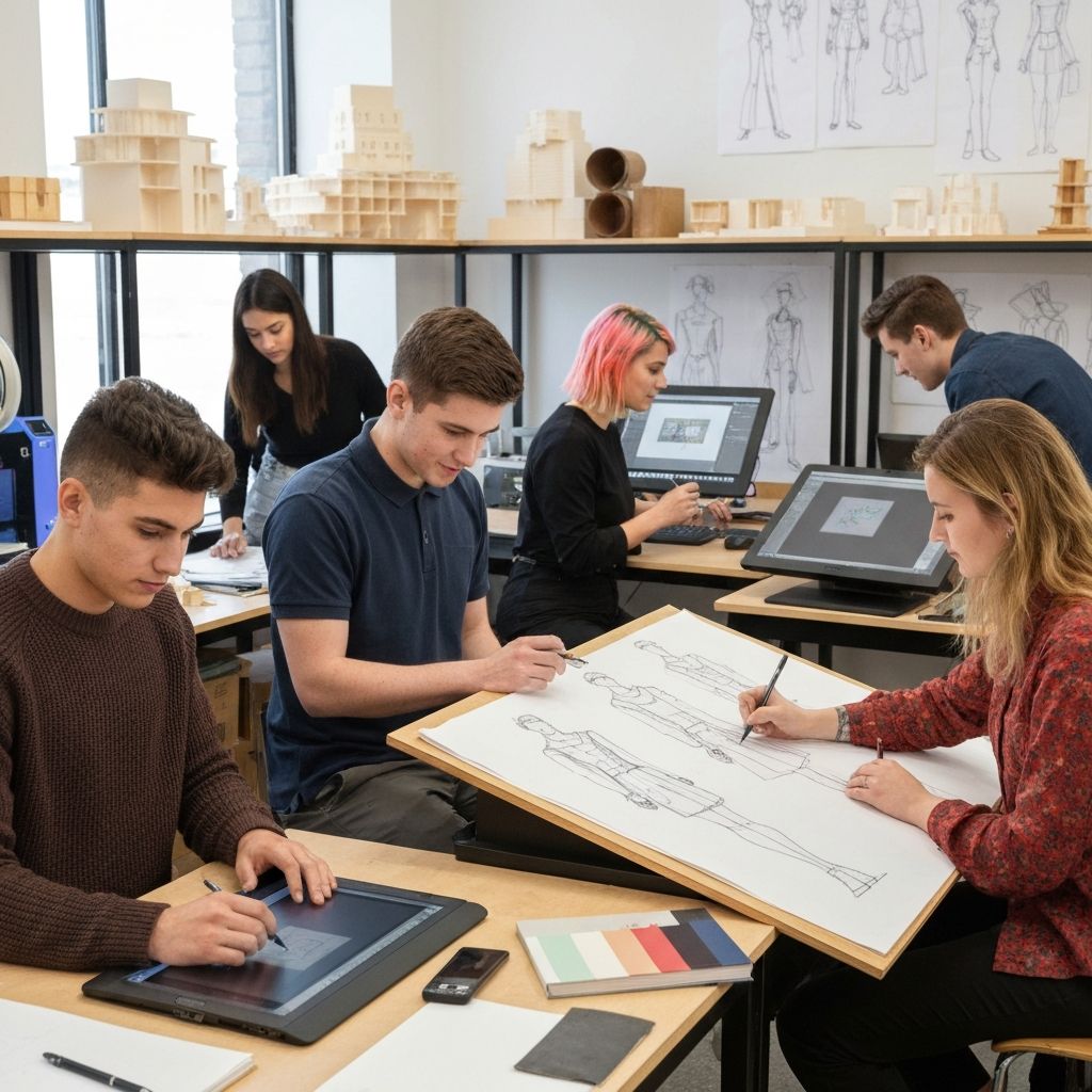 アート&デザインスタジオでの制作風景